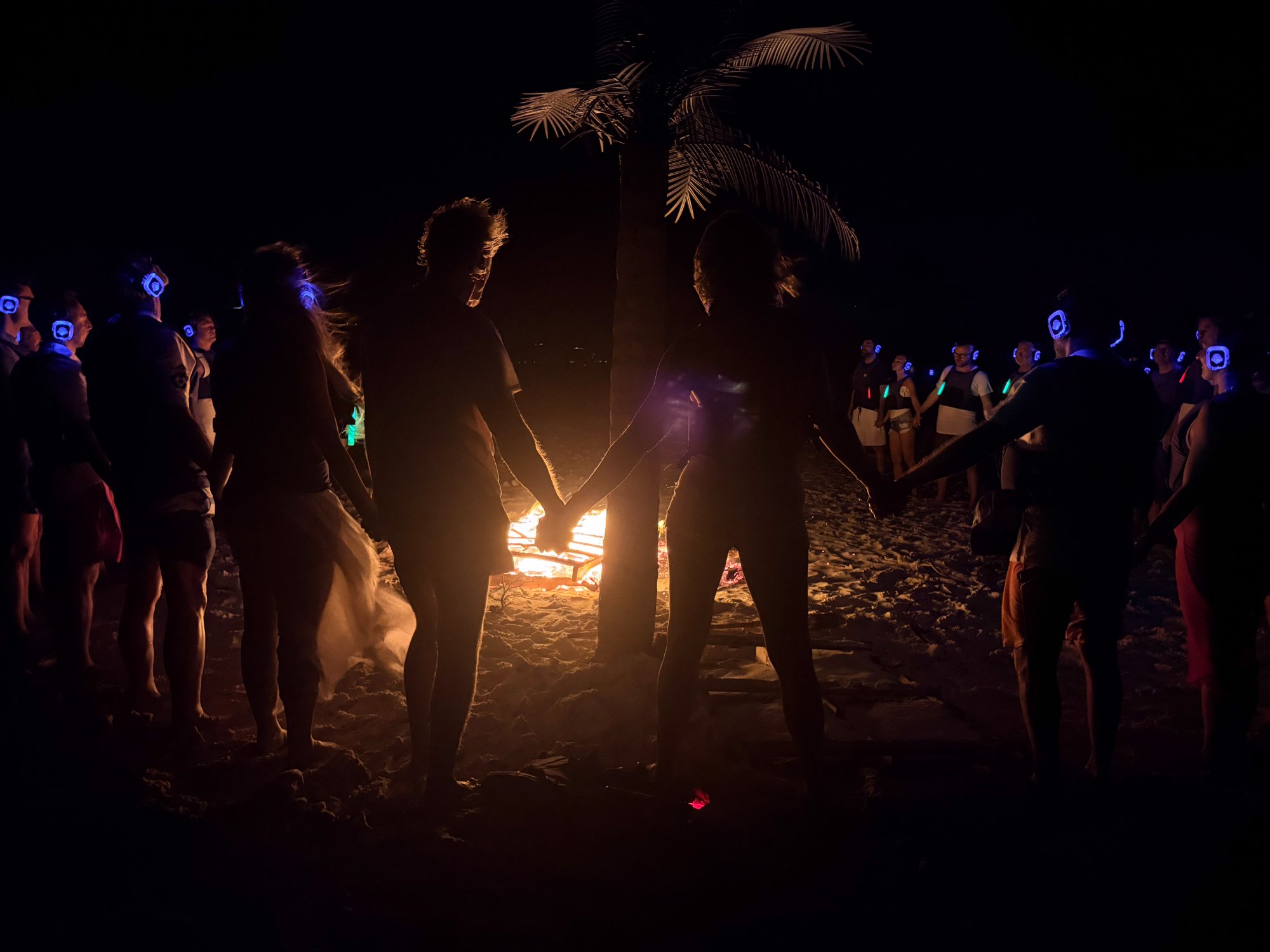 Beach bonfire