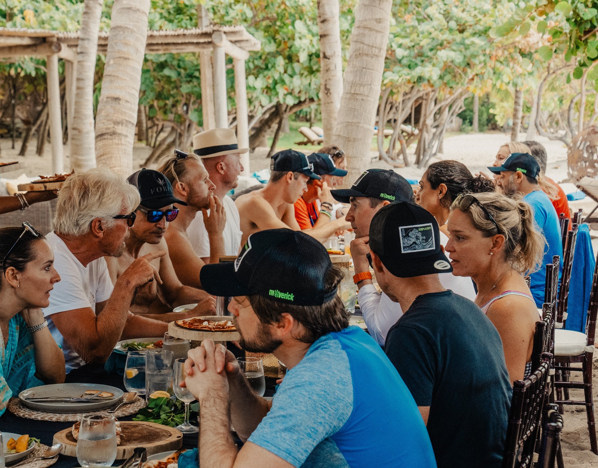 Sir Richard Branson at lunch with Mavericks