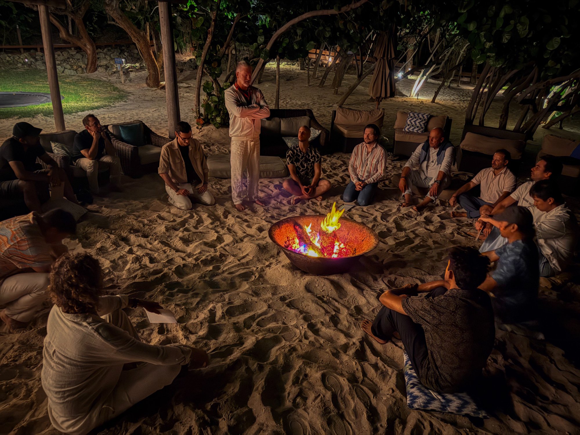 Evening fireside circle